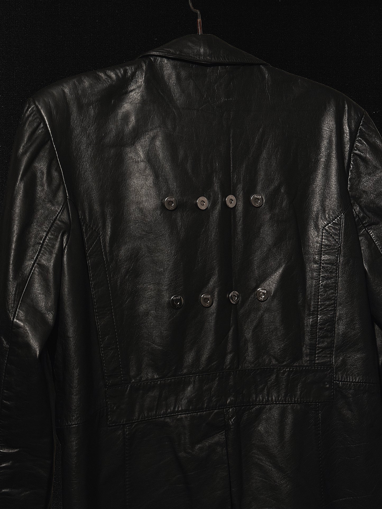 Black Genuine Leather Coat -M- PODZIM/ZIMA 2025